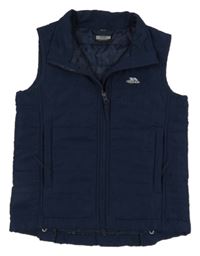 Tmavomodrá šušťáková zateplená funkčná vesta zn. Trespass