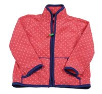 Tmavoružová bodkovaná á fleecová prepínaci mikina TCM