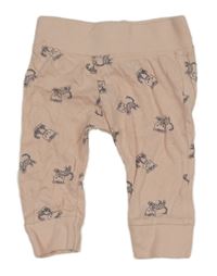 Svetloružové ľahké tepláky s gepardy Dopodopo