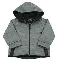 Šedá melírovaná thermo propínací mikina s kapucí Primark