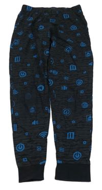 Antracitové vzorované pyžamové nohavice s obrázkami C&A