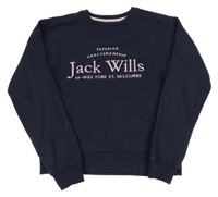 Tmavomodrá mikina s nápisem Jack Wills
