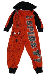 Červeno-čierna tepláková kombinéza so Spidermanem a kapucňou George