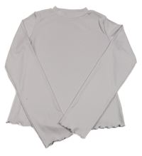 Lila žebrované triko se stojáčkem