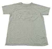 Šedé melírované tričko s 3D nápisem - Star Wars M&S