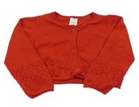 Červený prepínaci crop sveter s perforovaným vzorom C&A