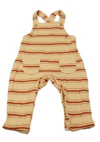 Béžovo-vínové pruhované laclové tepláky So Cute