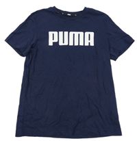 Tmavomodré tričko s logem Puma