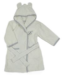 Smetanový froté župan s kapucí