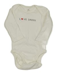 Biele body s nápisom so srdcem H&M