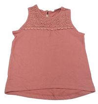 Staroružový top s čipkou Pep&Co