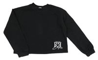 Čierna crop mikina s nápisom River Island
