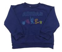Tmavomodrá mikina obrázky a logem Adidas