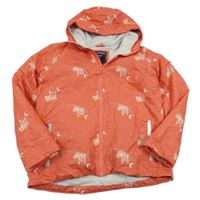 Korálová šušťáková zimná bunda s liškami a kapucňou Craghoppers