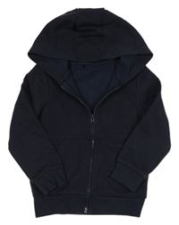 Tmavomodrá propínací mikina s kapucí George