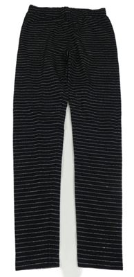 Černé pruhované legíny Yigga