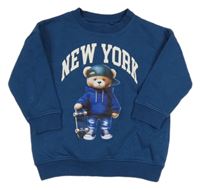 Tmavomodrá mikina s medvěďom F&F