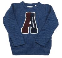 Tmavomodrý sveter s písmenem C&A