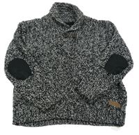 Černo-šedý melírovaný svetr Rebel