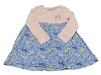 Ružovo-modré ľahké šaty s jednorožcami Alive