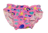 Ružové plavkové nohavičky s farebnymi obrázky