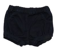 Tmavomodré ľahké rifľové kraťasy disney