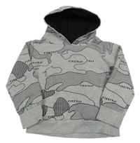 Sivo-čierna vzorovaná mikina s kapucňou Firetrap