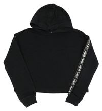 Čierna crop mikina s kapucňou C&A