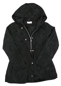Černá šusťáková jarní parka s kapucí Lipsy London