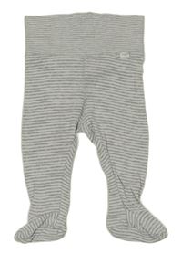 Šedo-bílé pruhované polodupky H&M