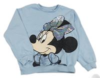 Světlemodrá mikina s Minnie a flitry C&A