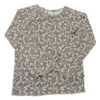 Zelené kvetované tričko H&M