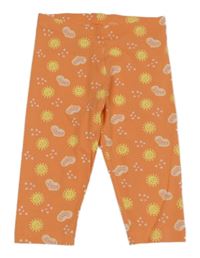 Oranžové crop legíny so sluníčky Lupilu