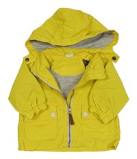Žltá šušťáková jesenná bunda s kapucňou H&M