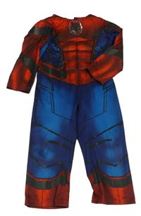 Kostým - Tmavomodro-červený overal - Spiderman Tu