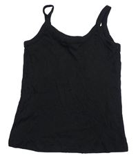 Čierny rebrovaný crop top H&M
