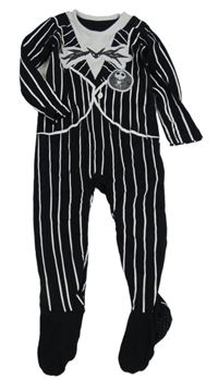 Kostým - Černo-bílý pruhovaný overal - Jack Skellington George