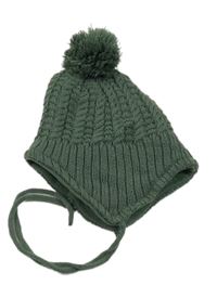 Khaki čepice s bambulí Ergee