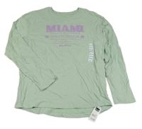 Nové - Zeleno-fialové tričko s nápismi Dunnes Stores