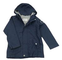 Tmavomodrá voděodolná jarní bunda s kapucí Topolino