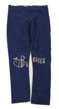 Tmavomodré legíny s nápisem a včelou M&S