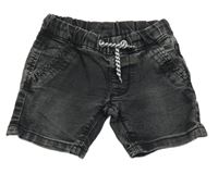 Tmavošedé riflové teplákové kraťasy ZEEMAN 