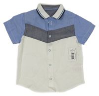 Nové - Modro-šedo-bílá košile Matalan