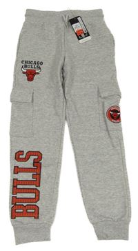 Nové - Světlešedé cargo tepláky - Chicago Bulls Primark