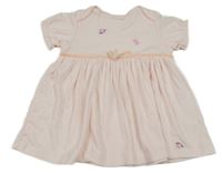 Svetloružové šaty s kvetmi Mothercare
