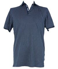 Pánské tmavomodré vzorované polo tričko Ted Baker 