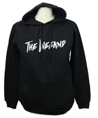 Pánská černá mikina s potiskem The Weeknd a kapucí Touz 