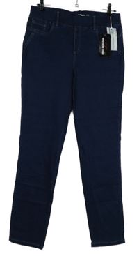 Nové - Dámské tmavomodré thermo džegíny 