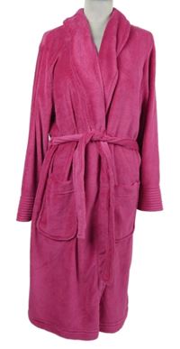 Dámský fuchsiový chlupatý župan s páskem MioMare 