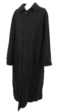 Pánský tmavošedý vlněný kabát Stratmann